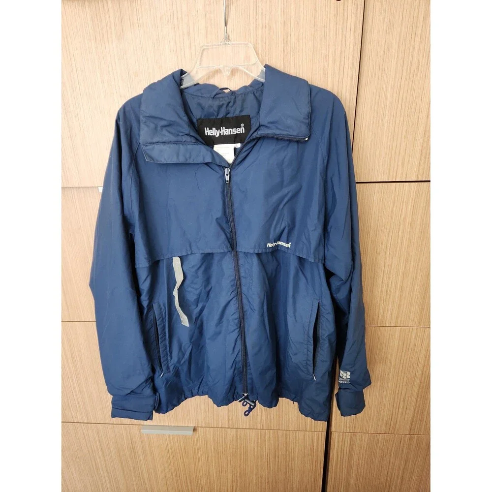 Helly Hansen Women's Dark Blue Full-Zip Windbreaker-style Jacket Size L